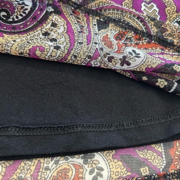 I.N.C /Purple Paisley Open Chest Blouse/ beautiful/ size XL - Picture 9 of 11